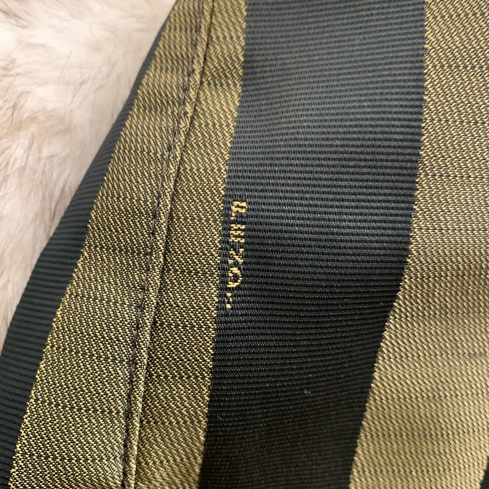 Fendi green and black stripe shoulder bag - Picture 3 of 6